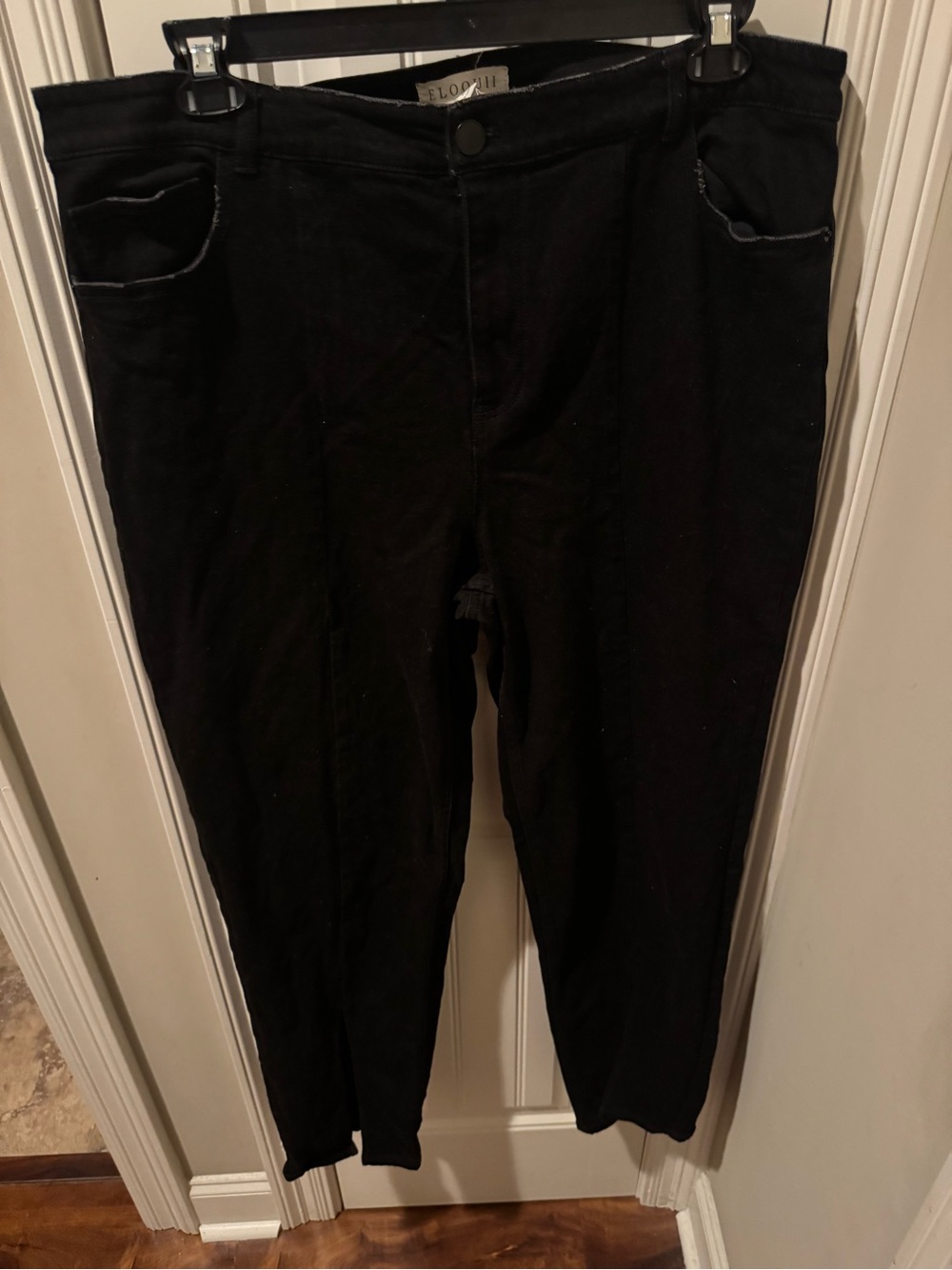 Eloquii Black High-Rise Stretch Denim Pants